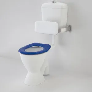 Care 300 Connector (S Trap) Suite With Backrest And Caravelle Care Single Flap Seat - Sorrento Blue | Stainless Steel Sorrento Blue By Caroma by Caroma, a Toilets & Bidets for sale on Style Sourcebook