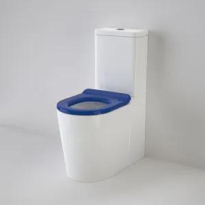 Liano CleanflushÂ® Easy Height Wall Faced Suite With Liano Care Single Flap Seat - Sorrento Blue In White/Sorrento Blue By Caroma by Caroma, a Toilets & Bidets for sale on Style Sourcebook