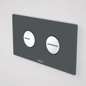 Invisi Series Ii® Round Dual Flush Plate & Buttons Dark | Made From Plastic In Grey By Caroma by Caroma, a Toilets & Bidets for sale on Style Sourcebook