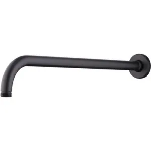 Rome Wall Round Mounted Shower Arm Matte | Made From Brass In Black By Oliveri by Oliveri, a Showers for sale on Style Sourcebook