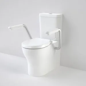 Opal Cleanflush® Easy Height Wall Faced Close Coupled Suite With Double Flap Seat & Armrest | Made From Stainless Steel In White By Caroma by Caroma, a Toilets & Bidets for sale on Style Sourcebook
