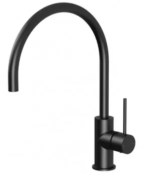 Vivid Slimline Sink Mixer (220mm Gooseneck Spout) 4Star | Made From Brass In Matte Black By Phoenix by PHOENIX, a Kitchen Taps & Mixers for sale on Style Sourcebook