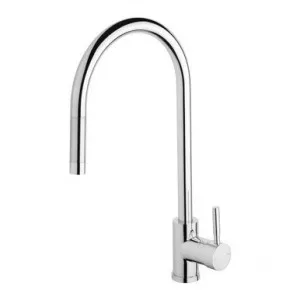 Vivid Sink Mixer Gooseneck Spout With Pull-Out Spray 4Star | Made From Brass In Chrome Finish By Phoenix by PHOENIX, a Kitchen Taps & Mixers for sale on Style Sourcebook
