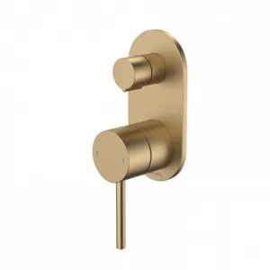 Liano II Bath/Shower Mixer With Diverter Rounded Cover Plate Brushed Sales Kit | Made From Brass/Brushed Brass By Caroma by Caroma, a Bathroom Taps & Mixers for sale on Style Sourcebook