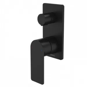 Urbane II Bath/Shower Mixer With Diverter Rectangular Cover Plate Matte Sales Kit | Made From Brass In Black By Caroma by Caroma, a Bathroom Taps & Mixers for sale on Style Sourcebook