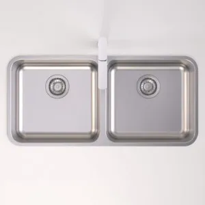 Luna Double Bowl O/M & U/M Stailess Steel | Made From Stainless Steel By Caroma by Caroma, a Kitchen Sinks for sale on Style Sourcebook