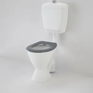 Care 300 Connector (S Trap) Suite With Caravelle Care Single Flap Seat - Anthracite Grey In White By Caroma by Caroma, a Toilets & Bidets for sale on Style Sourcebook