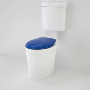 Care 610 Cleanflush Connector P Trap Suite With Caravelle Double Flap In White/Sorrento Blue By Caroma by Caroma, a Toilets & Bidets for sale on Style Sourcebook