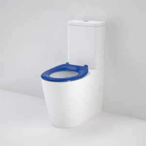 Care 660 Ambulant Cleanflush Easy Height Bottom Inlet Suite With Single Flap In White/Sorrento Blue By Caroma by Caroma, a Toilets & Bidets for sale on Style Sourcebook
