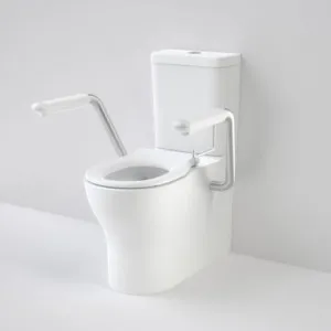Opal Cleanflush Easy Height Wall Faced Close Coupled Suite With Single Flap Seat And Armrest In White By Caroma by Caroma, a Toilets & Bidets for sale on Style Sourcebook