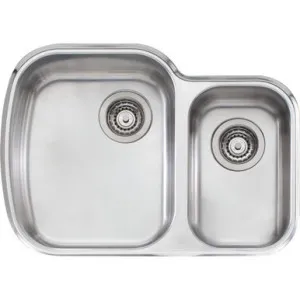 Monet Sink 1&1/2 Bowl (Lh Large Bowl) Mo71U 675mm X 500mm No Tap Hole Undermount | Made From Stainless Steel By Oliveri by Oliveri, a Kitchen Sinks for sale on Style Sourcebook