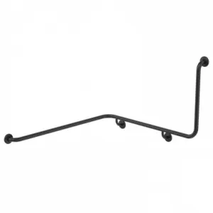 Care Support Grab Rail 90 Degree 1110X1030X600 Angled Right Matte | Made From Rubber In Black By Caroma by Caroma, a Showers for sale on Style Sourcebook