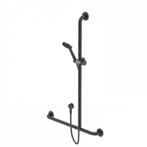 Care Support Shower Set With Inverted T Rail Rh In Matte Black By Caroma by Caroma, a Showers for sale on Style Sourcebook