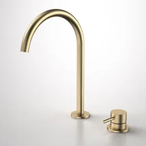 Liano II Hob Basin/Sink Mixer Set 200mm | Made From Brushed Brass By Caroma by Caroma, a Kitchen Taps & Mixers for sale on Style Sourcebook