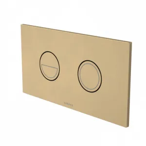 Invisi Series IiÂ® Plate & Button Round Dual Flush | Made From Metal/Brushed Brass By Caroma by Caroma, a Toilets & Bidets for sale on Style Sourcebook