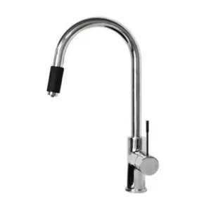 Indi 2 In 1 Round Sink Mixer Matte Black | Made From Brass In Chrome Finish/Black By ADP by ADP, a Kitchen Taps & Mixers for sale on Style Sourcebook