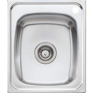 Martini Sink Standard Bowl Model 440 410mm Wide 490mm Deep No Tap Hole Topmount | Made From Stainless Steel | 21L By Oliveri by Oliveri, a Kitchen Sinks for sale on Style Sourcebook