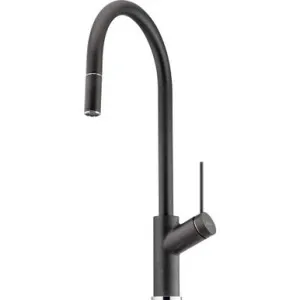 Vilo Sink Mixer With Pull-Out Spray Santorini | Made From Brass In Black By Oliveri by Oliveri, a Kitchen Taps & Mixers for sale on Style Sourcebook