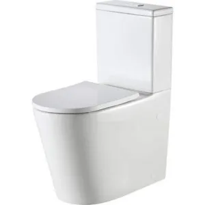 Vienna Comfort Height Rimless Back-To-Wall Toilet Suite 4Star | Made From Rubber In White By Oliveri by Oliveri, a Toilets & Bidets for sale on Style Sourcebook