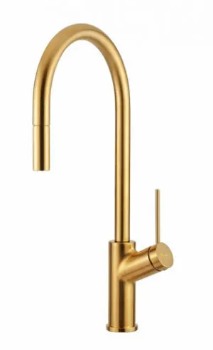 Vilo Pull Out Mixer | Made From Brass In Gold By Oliveri by Oliveri, a Kitchen Taps & Mixers for sale on Style Sourcebook