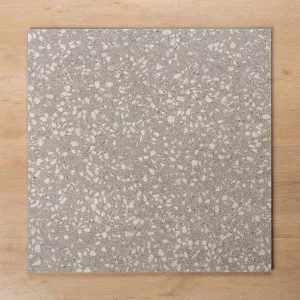 Island Terrazzo Grey Matt P4 Porcelain Tile 600x600mm by The Blue Space, a Terrazzo Look Tiles for sale on Style Sourcebook