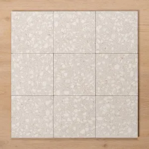 Island Terrazzo White Matt P4 Porcelain Tile 150x150mm by The Blue Space, a Terrazzo Look Tiles for sale on Style Sourcebook