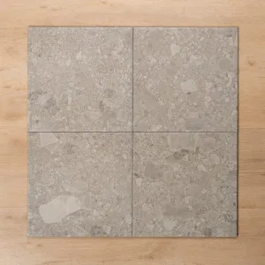 Southside Grey Terrazzo Matt P3 Porcelain Tile 300x300mm by The Blue Space, a Terrazzo Look Tiles for sale on Style Sourcebook
