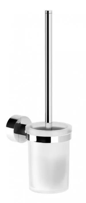 Vivid Toilet Brush & Holder Chrome | Made From Glass In Chrome Finish By Phoenix by PHOENIX, a Toilet Brushes & Sets for sale on Style Sourcebook