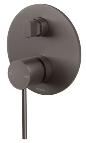 Vivid Slimline Wall Bath & Shower Diverter Mixer | Made From Brass In Gunmetal By Phoenix by PHOENIX, a Bathroom Taps & Mixers for sale on Style Sourcebook