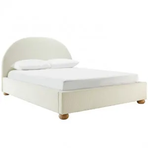 Arch Boucle Bed Frame Ivory by James Lane, a Beds & Bed Frames for sale on Style Sourcebook