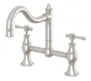 Nostalgia Exposed Sink Set Shepherds Crook 4Star In Brushed Nickel By Phoenix by PHOENIX, a Kitchen Taps & Mixers for sale on Style Sourcebook