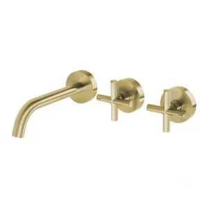 Vivid Slimline Plus Wall Bath Or Basin Set 180mm Outlet 5Star Brushed In Gold By Phoenix by PHOENIX, a Bathroom Taps & Mixers for sale on Style Sourcebook