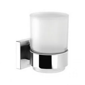 Radii Tumbler & Holder Square Plate Chrome In Chrome Finish By Phoenix by PHOENIX, a Soap Dishes & Dispensers for sale on Style Sourcebook