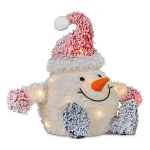 Snowy Christmas LED Light Up Snowball Man Ornament, Type B by Swishmas, a Statues & Ornaments for sale on Style Sourcebook
