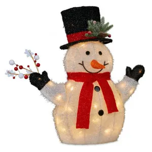 Taklax LED Light Up Snowman Figurine, 56cm by Swishmas, a Statues & Ornaments for sale on Style Sourcebook
