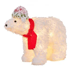 Snowy Christmas LED Light Up Polar Bear Figurine, 43cm by Swishmas, a Statues & Ornaments for sale on Style Sourcebook