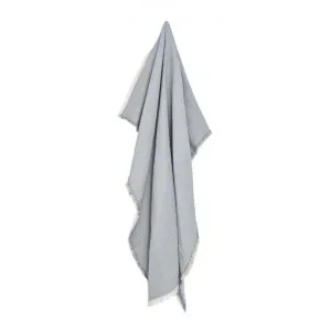 Hayley Cotton Throw, 130x160cm, Grey / Cream by j.elliot HOME, a Throws for sale on Style Sourcebook