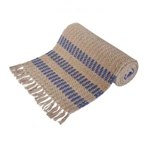 Conner Jute Table Runner, 180x37cm, Natural / Navy by j.elliot HOME, a Table Cloths & Runners for sale on Style Sourcebook