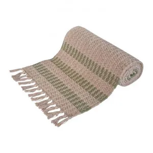 Conner Jute Table Runner, 180x37cm, Natural / Olive by j.elliot HOME, a Table Cloths & Runners for sale on Style Sourcebook