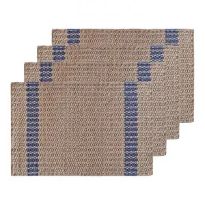 Conner Jute Placemat, Pack of 4, Natural / Navy by j.elliot HOME, a Table Cloths & Runners for sale on Style Sourcebook