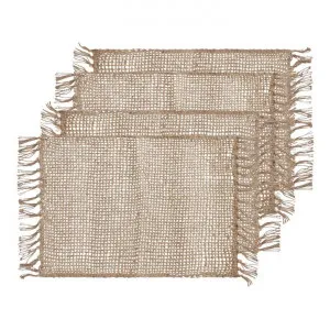 Rowan Jute Placemat, Pack of 4, Beige by j.elliot HOME, a Table Cloths & Runners for sale on Style Sourcebook