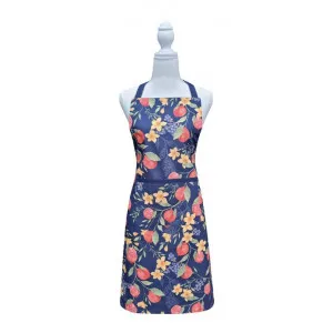Sautron Pomegranate Cotton Apron, Navy by j.elliot HOME, a Aprons for sale on Style Sourcebook
