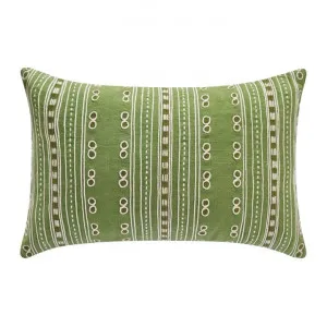 Emily Cotton Lumbar Cushion, Green by A.Ross Living, a Cushions, Decorative Pillows for sale on Style Sourcebook