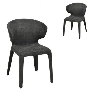 Set of 2 - Pollard Fabric Dining Chair - Charcoal Grey by Interior Secrets - AfterPay Available by Interior Secrets, a Dining Chairs for sale on Style Sourcebook