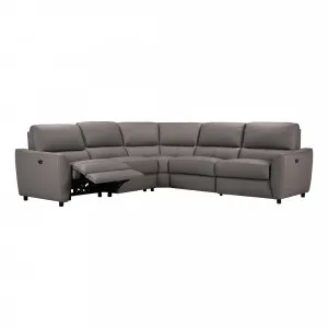 Portland Modular Recliner Sofa in Leather Grey by OzDesignFurniture, a Sofas for sale on Style Sourcebook