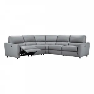 Portland Modular Recliner Sofa in Leather Pewter by OzDesignFurniture, a Sofas for sale on Style Sourcebook