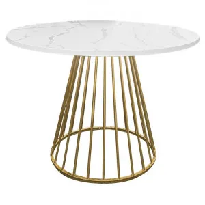 Matilda Faux Marble Top Round Dining Table, 110cm by HOMESTAR, a Dining Tables for sale on Style Sourcebook
