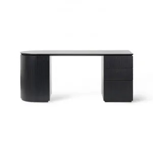 Albina 1.77m Right Drawer Office Desk - Black Oak by Interior Secrets - AfterPay Available by Interior Secrets, a Desks for sale on Style Sourcebook