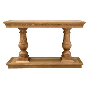 Balustrade Oak Timber Console Table, 140cm, Natural Oak by Manoir Chene, a Console Table for sale on Style Sourcebook