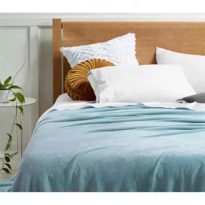 Accessorize Super Soft Blanket, Single, Mist by Accessorize Bedroom Collection, a Throws for sale on Style Sourcebook
